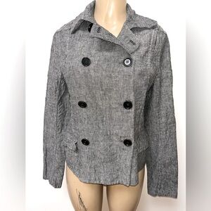 Max Studio linen blend cotton double breasted jacket size m